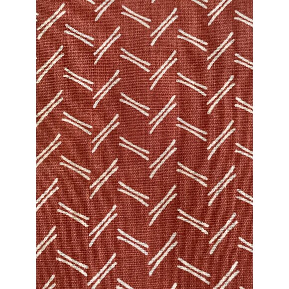 Vintage Fabric Wamsutta Burnt Orange White Lines Anna Rubens Pink Cream Fish Sca - Picture 10 of 13